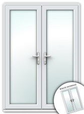 WHITE PVC UPVC FRENCH DOOR |