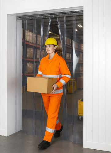 Pvc strip curtain pedestrian - -,